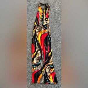 Vibrant Multi-Color Flowing Women’s Dress